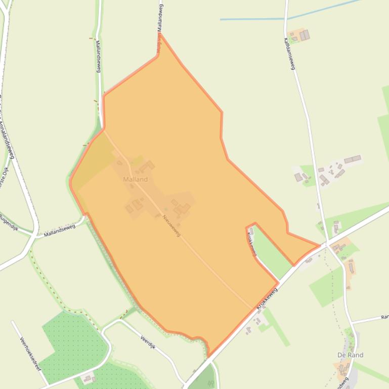 Kaart van postcodegebied 4693PN.