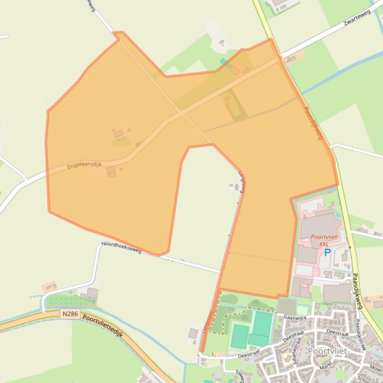 Kaart van postcodegebied 4693PS.