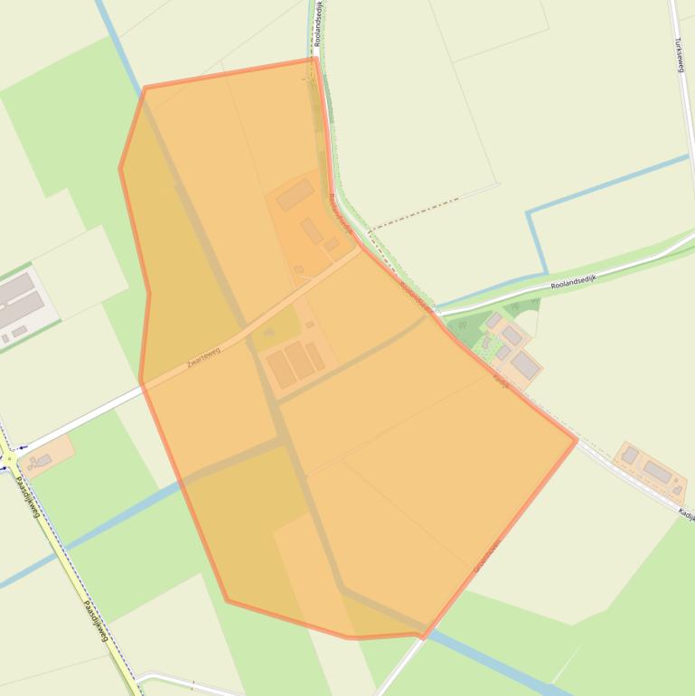 Kaart van postcodegebied 4693PT.