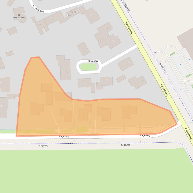 Kaart van postcodegebied 4693RD.