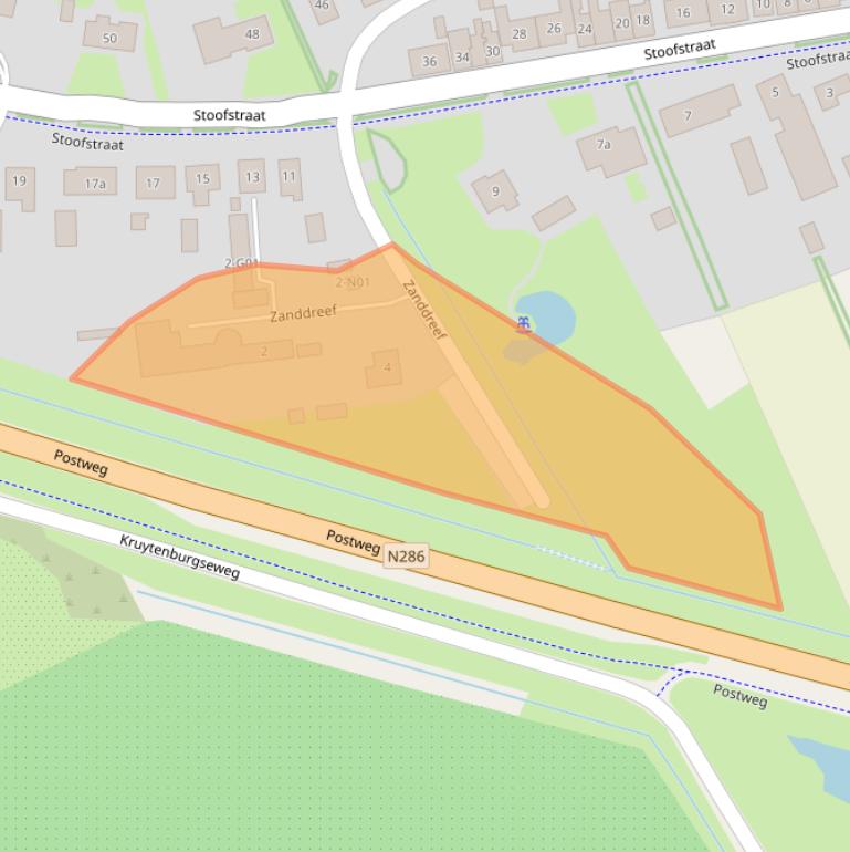 Kaart van postcodegebied 4693RS.