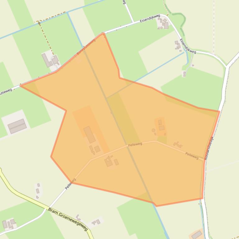 Kaart van postcodegebied 4693SE.