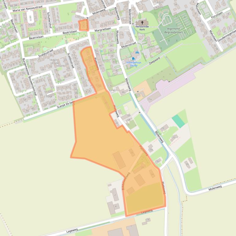 Kaart van postcodegebied 4694BB.