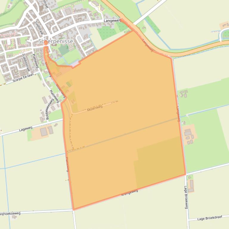 Kaart van postcodegebied 4694BD.