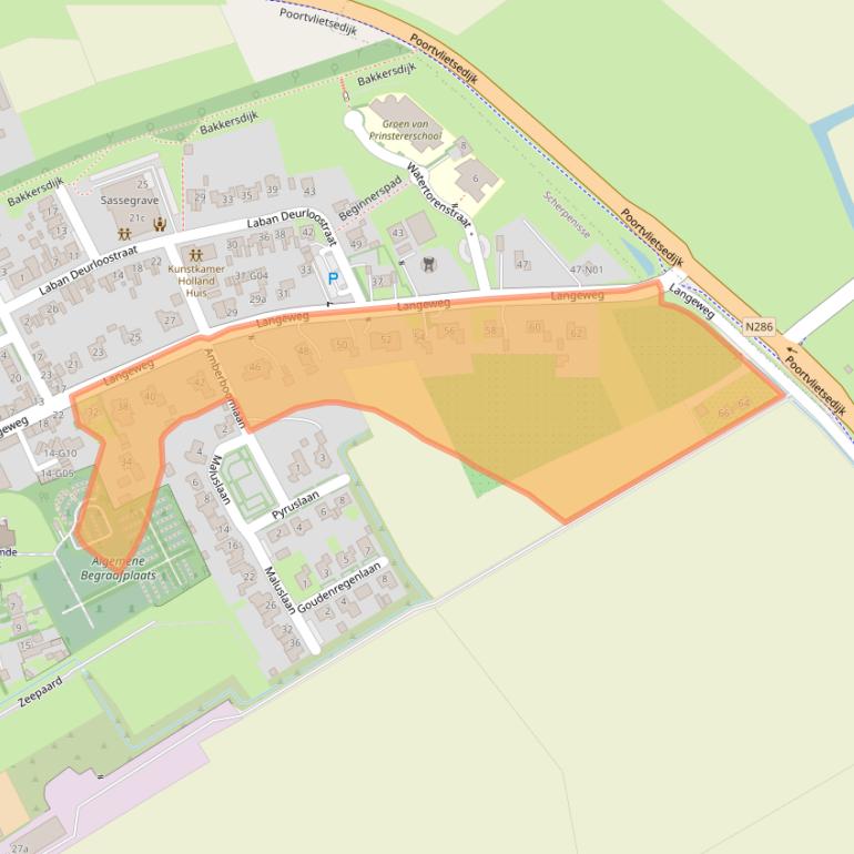 Kaart van postcodegebied 4694BN.