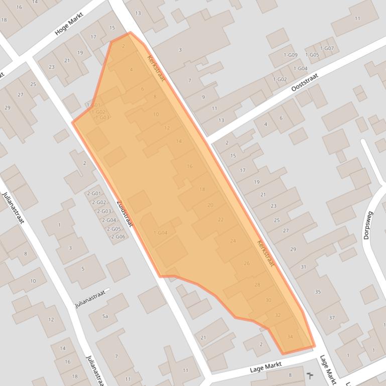 Kaart van postcodegebied 4694BX.