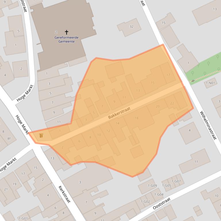 Kaart van postcodegebied 4694CA.