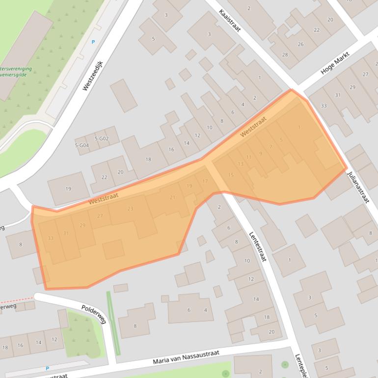 Kaart van postcodegebied 4694CP.