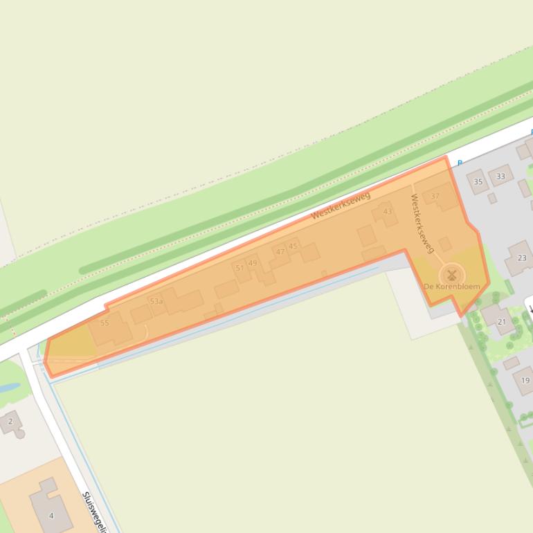 Kaart van postcodegebied 4694CX.