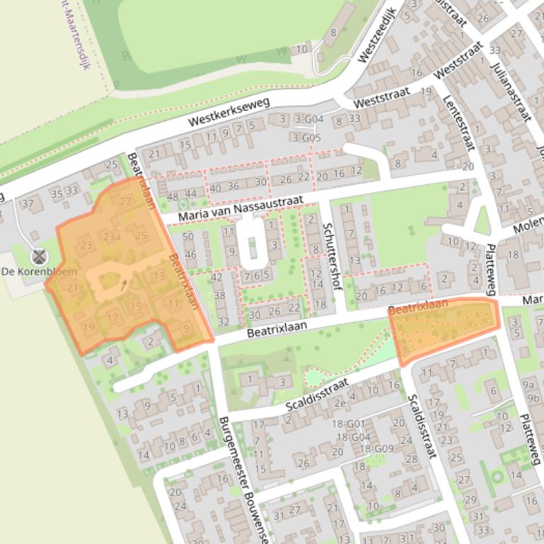 Kaart van postcodegebied 4694EE.