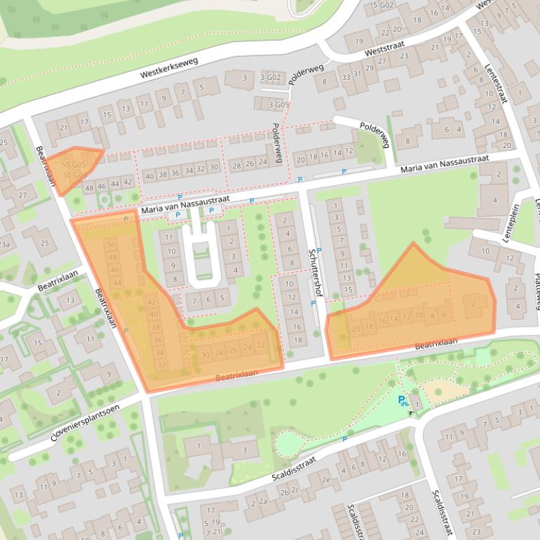 Kaart van postcodegebied 4694EG.