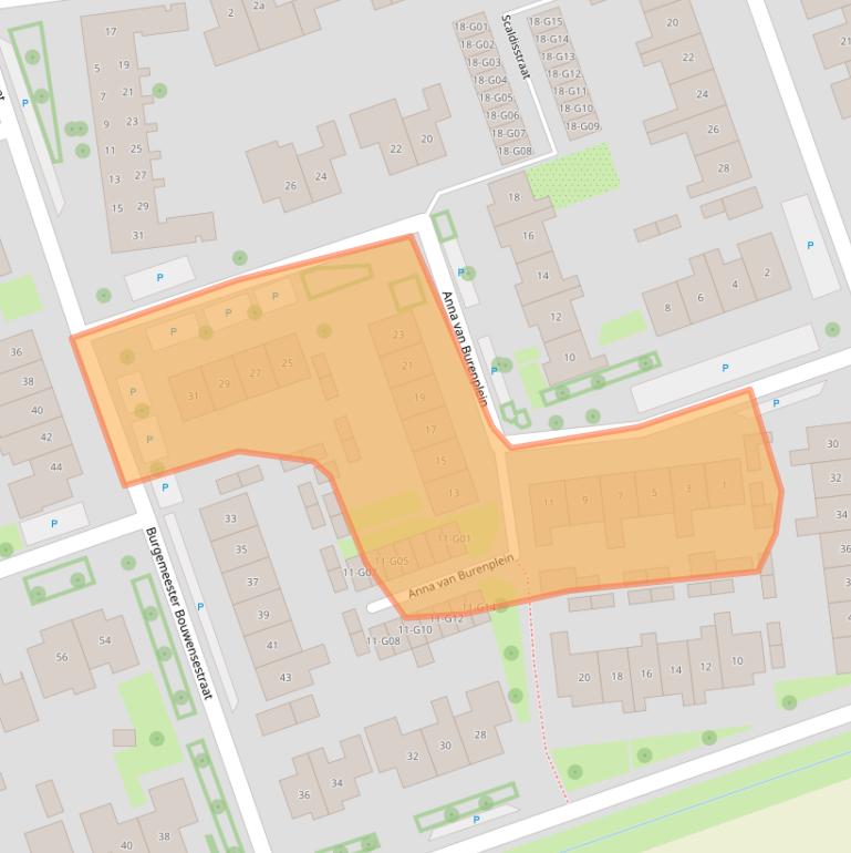 Kaart van postcodegebied 4694EL.