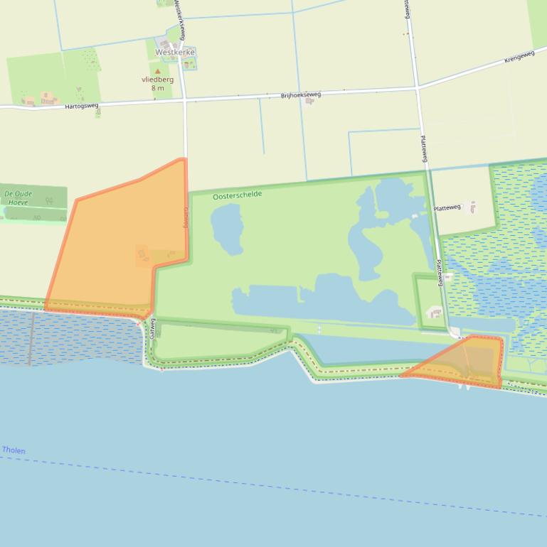 Kaart van postcodegebied 4694PC.