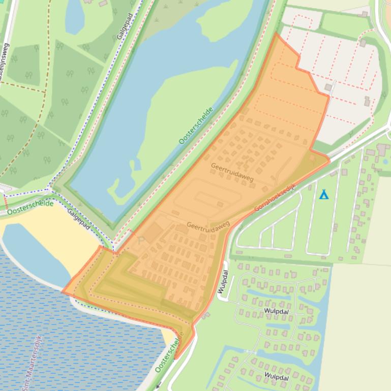 Kaart van postcodegebied 4694PH.