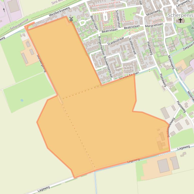 Kaart van postcodegebied 4694RA.