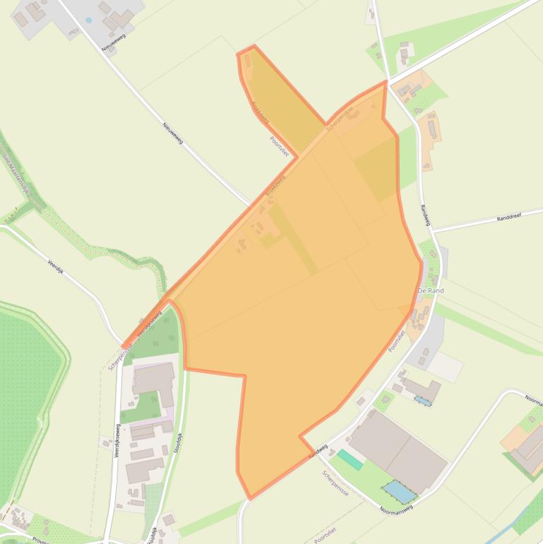 Kaart van postcodegebied 4694RC.