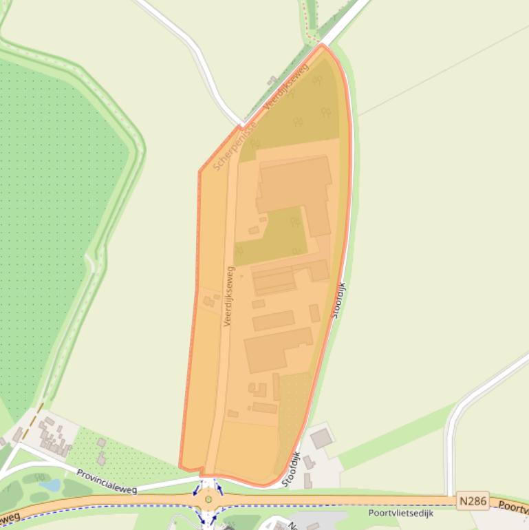 Kaart van postcodegebied 4694RD.