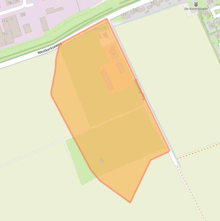 Kaart van postcodegebied 4694RG.