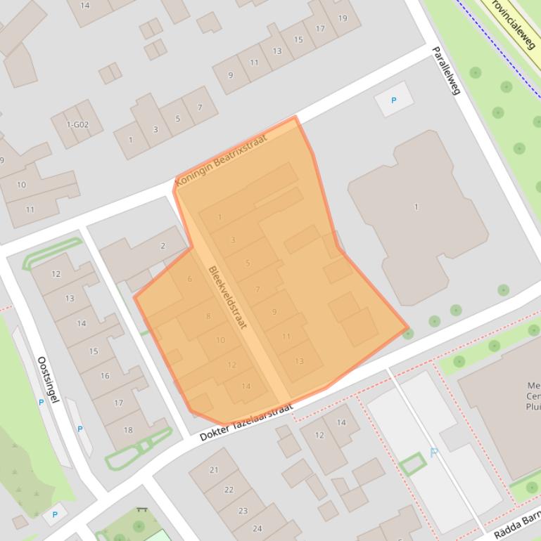 Kaart van postcodegebied 4695BR.