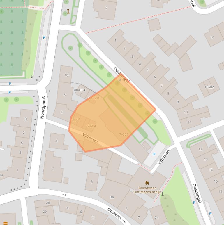 Kaart van postcodegebied 4695BW.