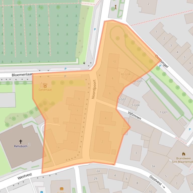 Kaart van postcodegebied 4695BX.