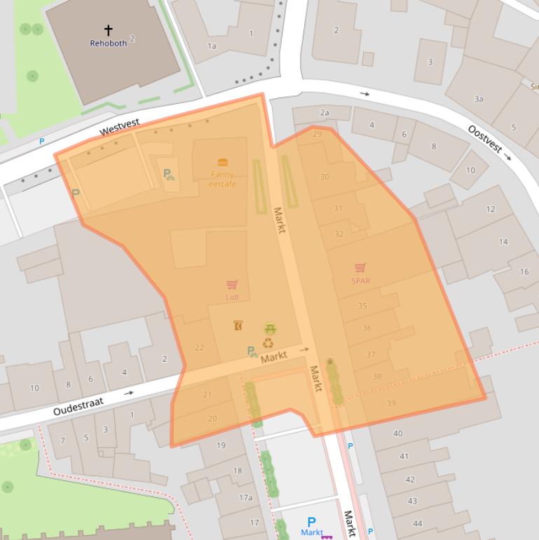 Kaart van postcodegebied 4695CG.