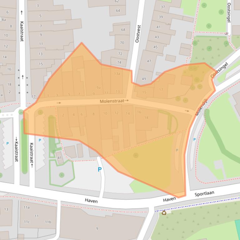 Kaart van postcodegebied 4695CK.