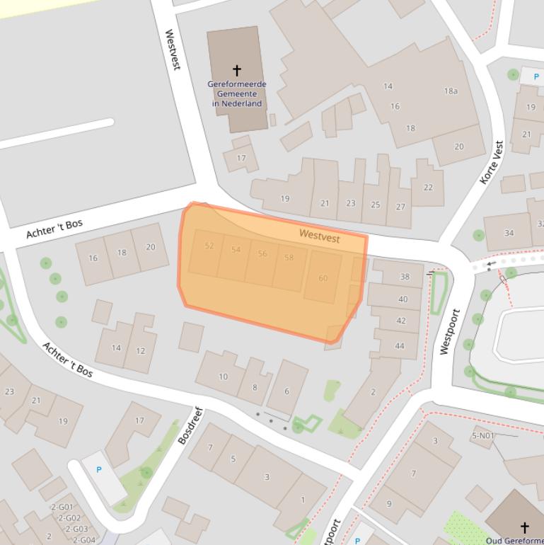 Kaart van postcodegebied 4695EC.