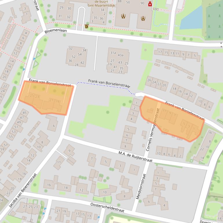 Kaart van postcodegebied 4695EH.