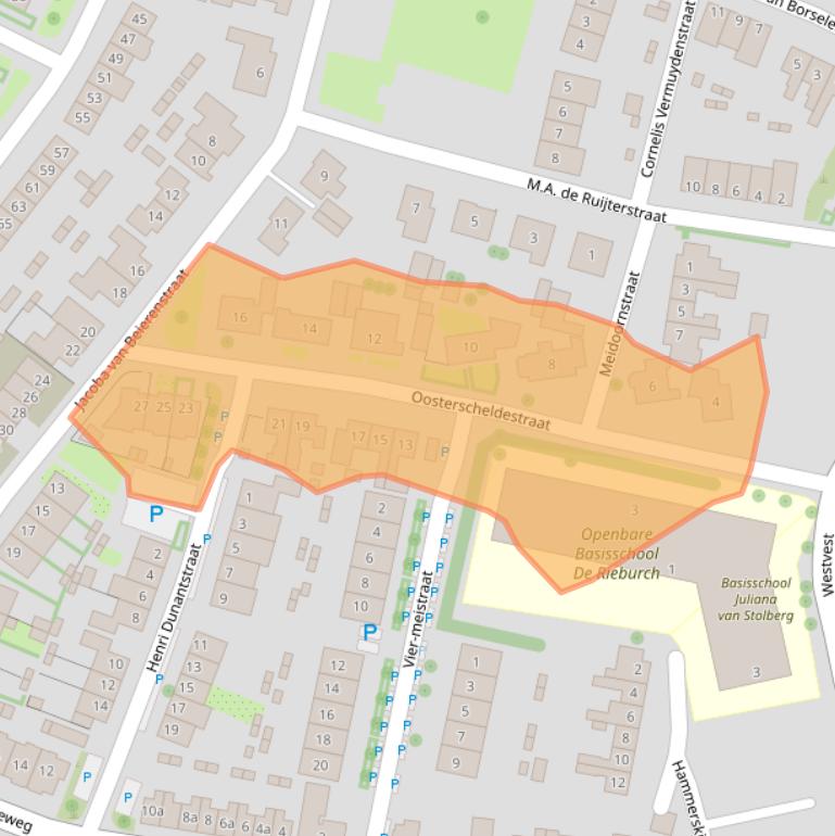 Kaart van postcodegebied 4695EN.