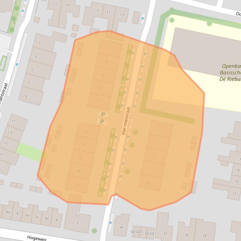 Kaart van postcodegebied 4695EW.