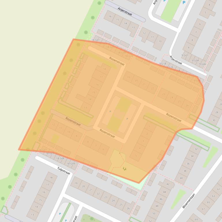 Kaart van postcodegebied 4695HK.