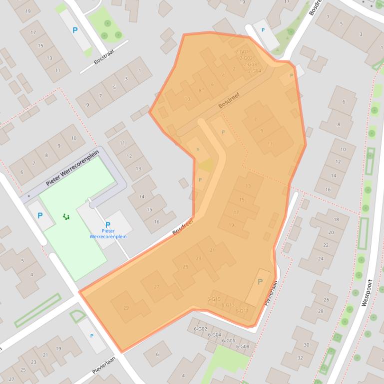 Kaart van postcodegebied 4695JD.