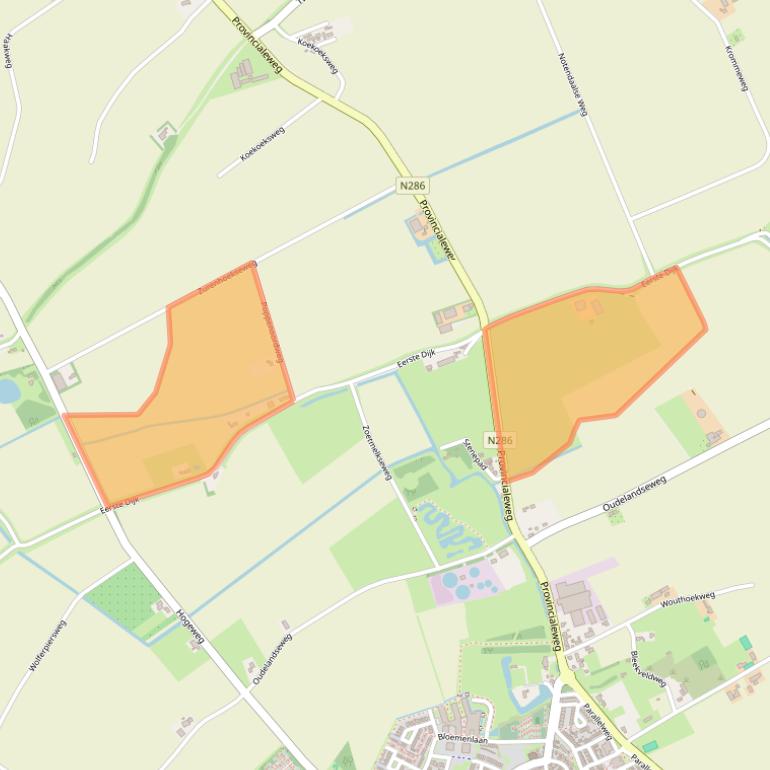 Kaart van postcodegebied 4695PB.