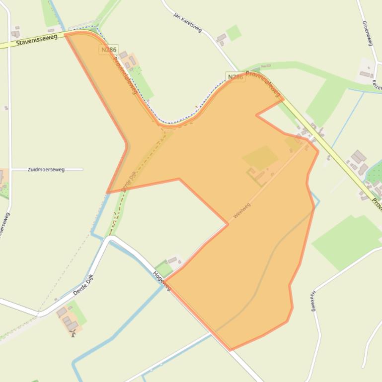 Kaart van postcodegebied 4695PK.