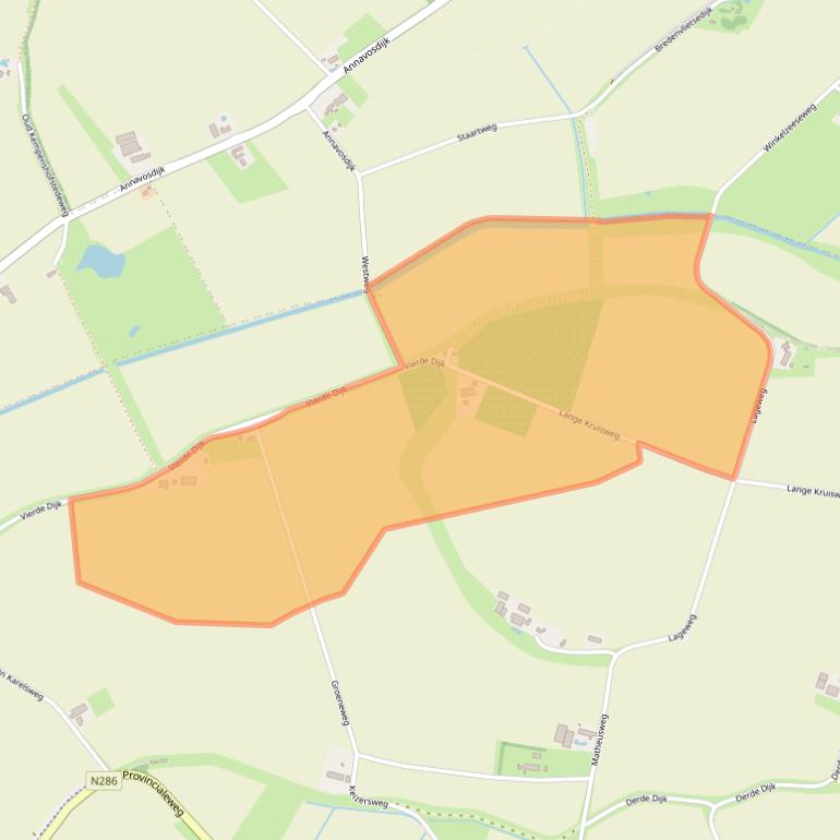 Kaart van postcodegebied 4695PV.