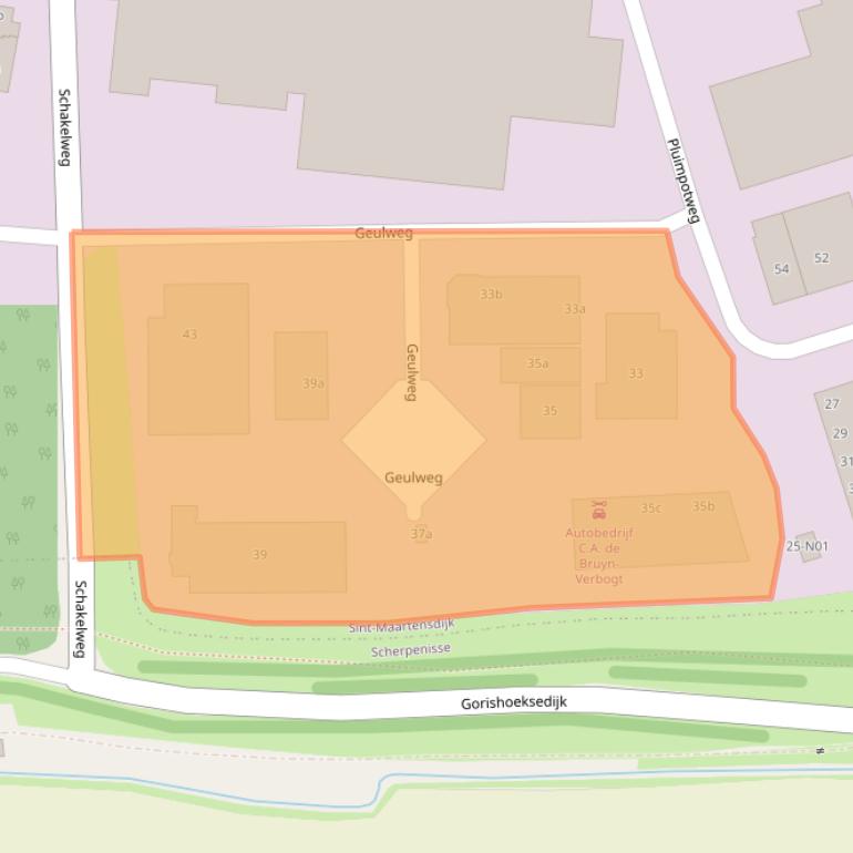 Kaart van postcodegebied 4695RE.