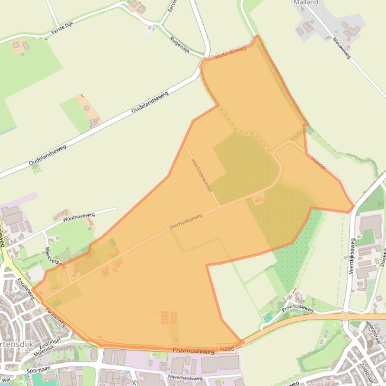 Kaart van postcodegebied 4695RG.