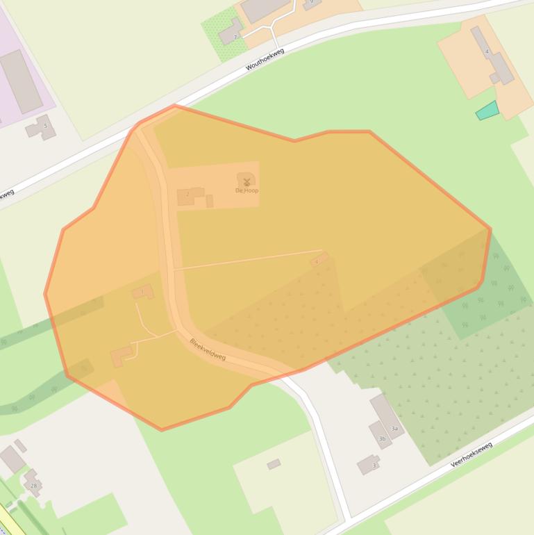 Kaart van postcodegebied 4695RJ.