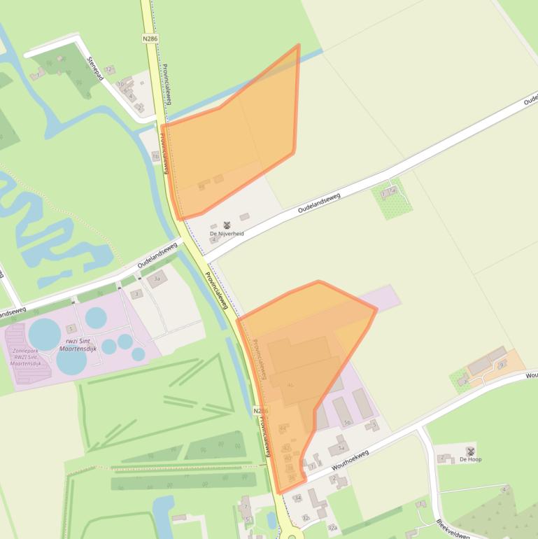 Kaart van postcodegebied 4695RK.