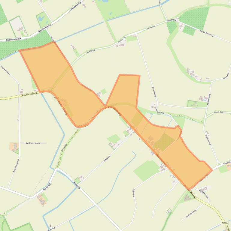 Kaart van postcodegebied 4695RN.