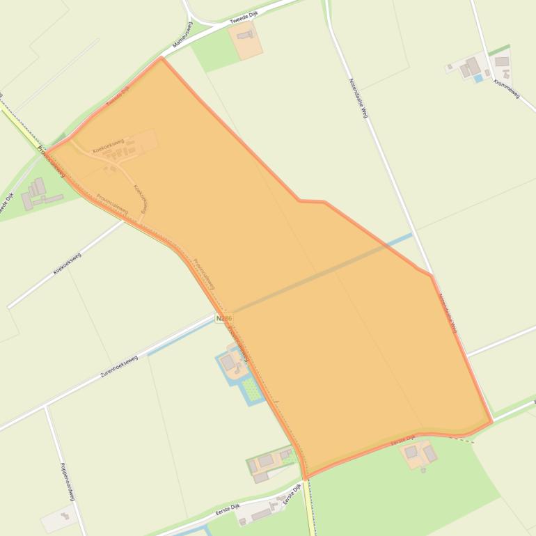 Kaart van postcodegebied 4695RP.