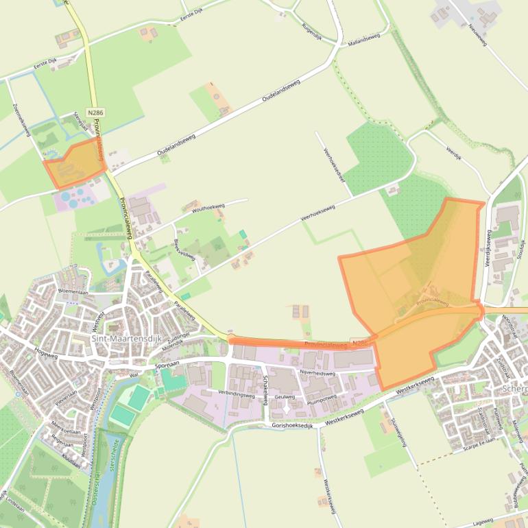 Kaart van postcodegebied 4695RR.