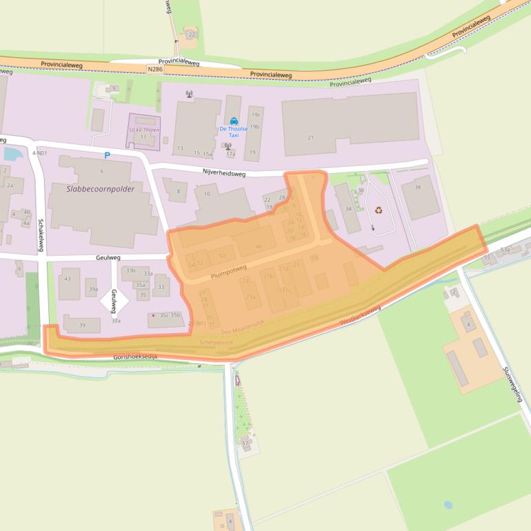 Kaart van postcodegebied 4695RS.