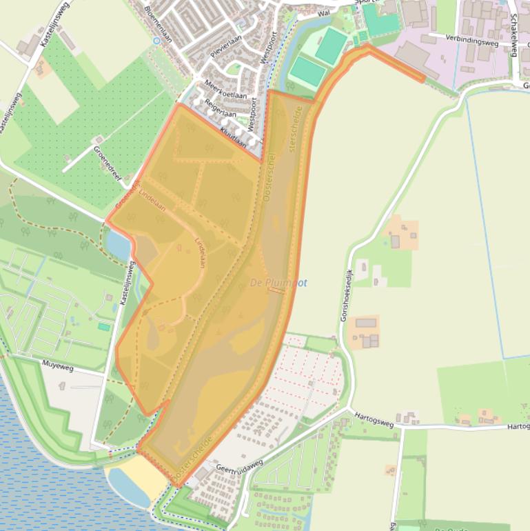 Kaart van postcodegebied 4695RT.