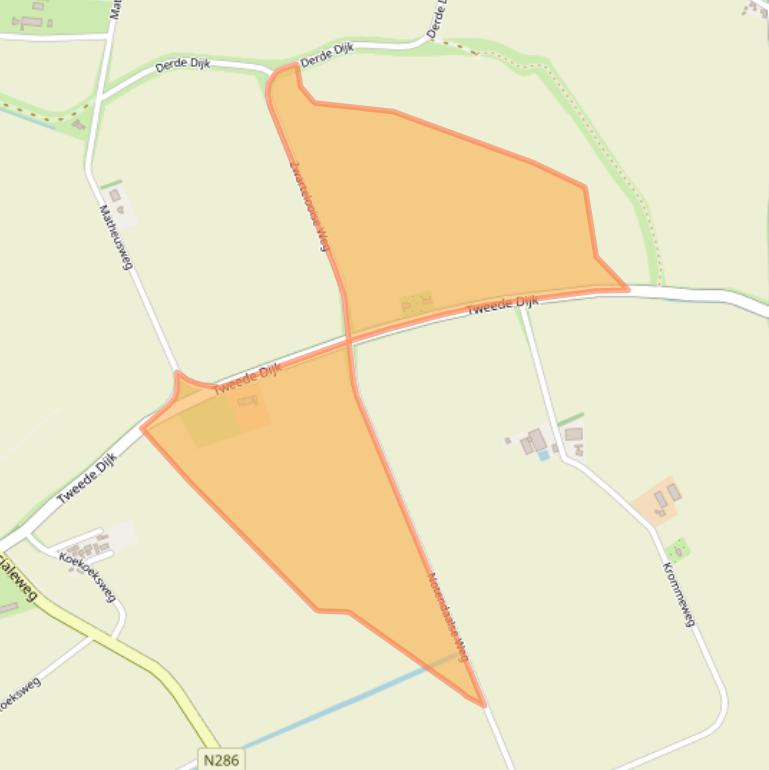 Kaart van postcodegebied 4695SB.