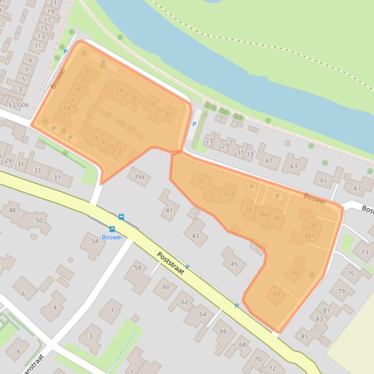 Kaart van postcodegebied 4696AX.