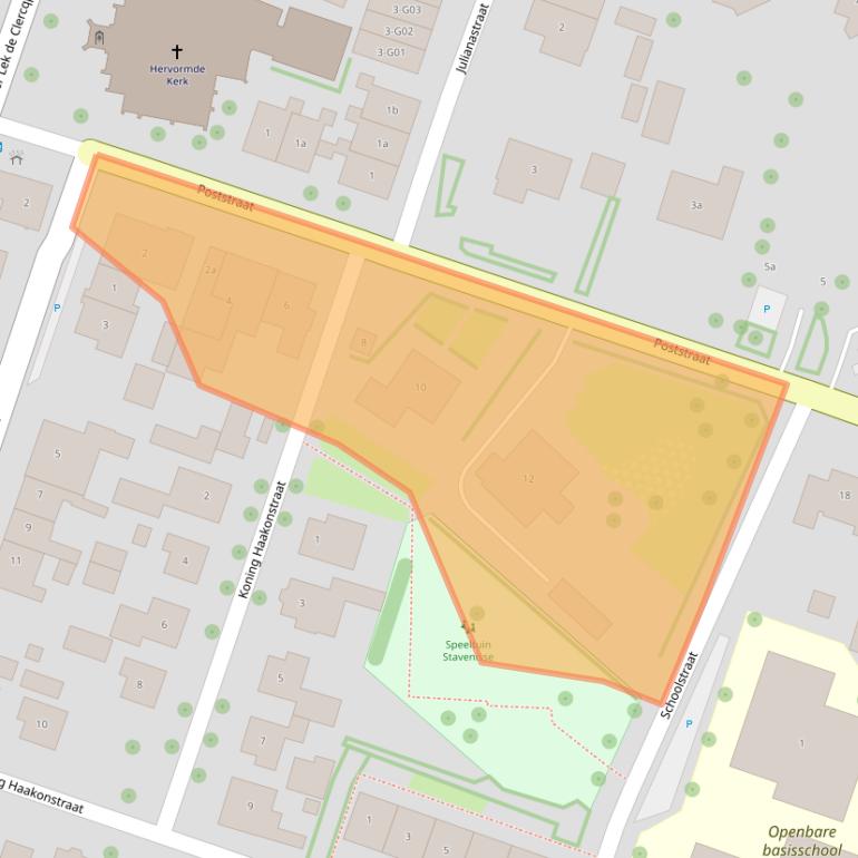 Kaart van postcodegebied 4696BB.