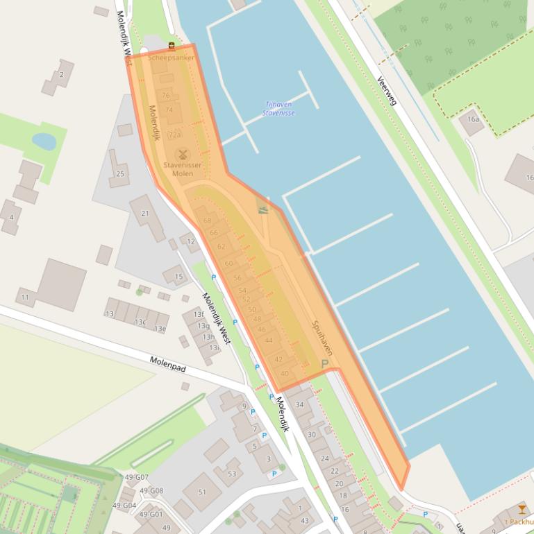 Kaart van postcodegebied 4696BM.