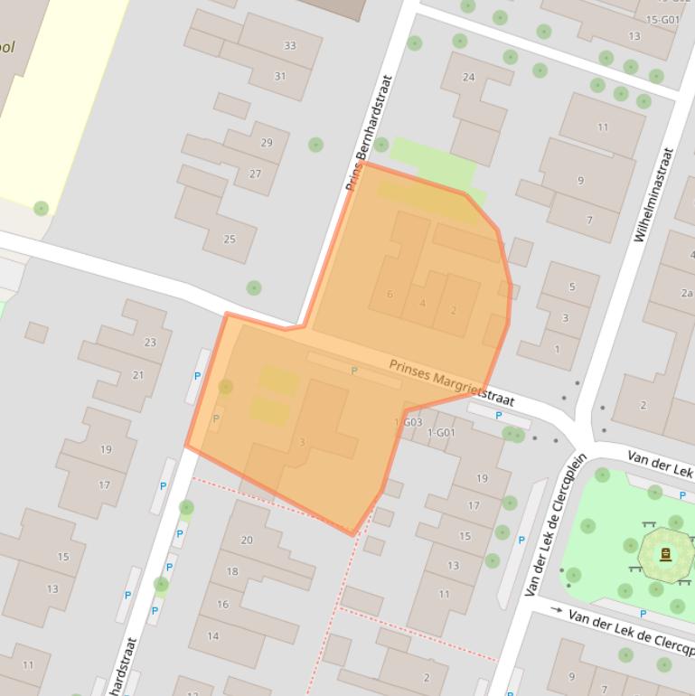 Kaart van postcodegebied 4696BX.